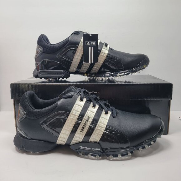 Adidas Powerband 4.0 Men's Black Golf Shoes 816470 US Size 11.5 NIB - Picture 1 of 10